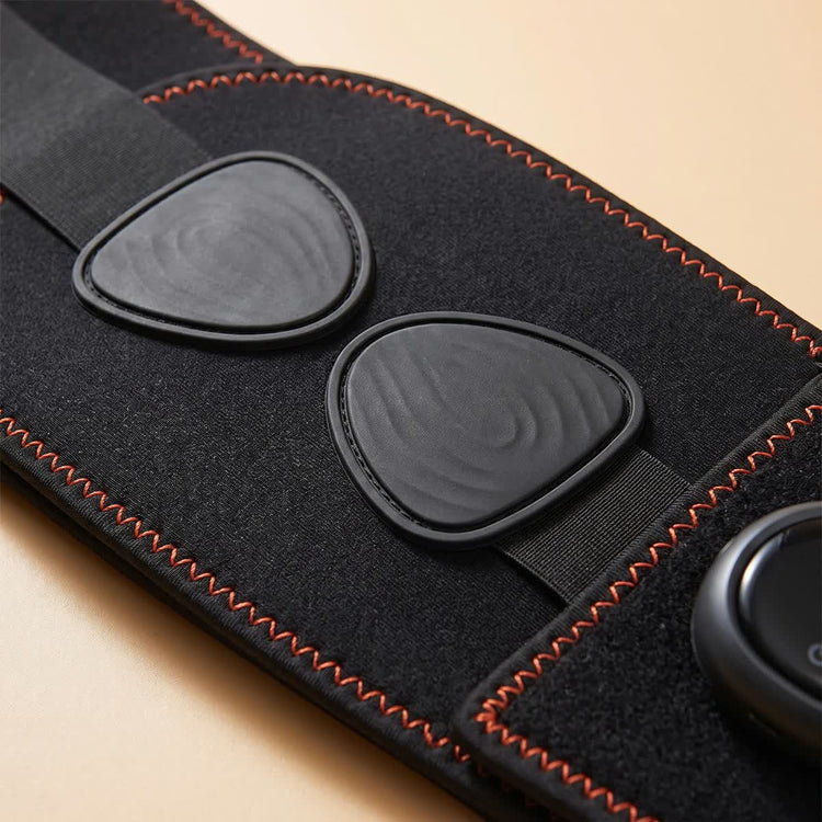 Close-up of the belt's stitching and panel edge