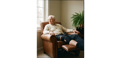 Unknot Knee Wrap in a recliner