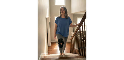 Unknot Knee Wrap on the stairs