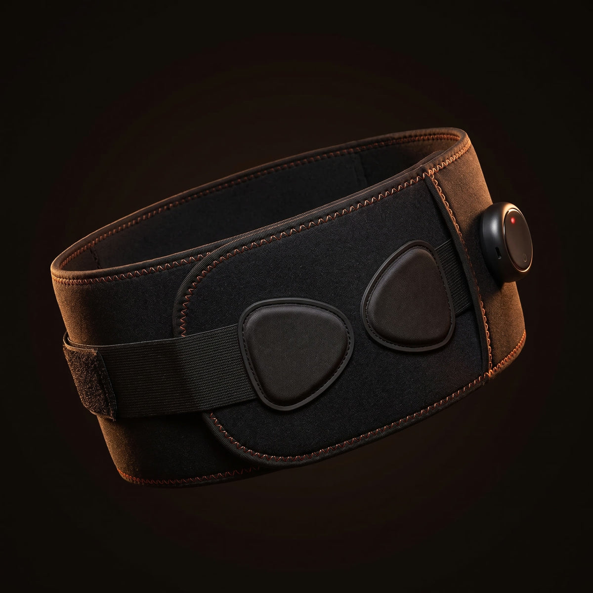 Unknot Heat Belt, front, on a dark background