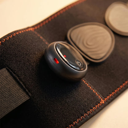 Close-up of the Unknot Heat Belt dial and pads