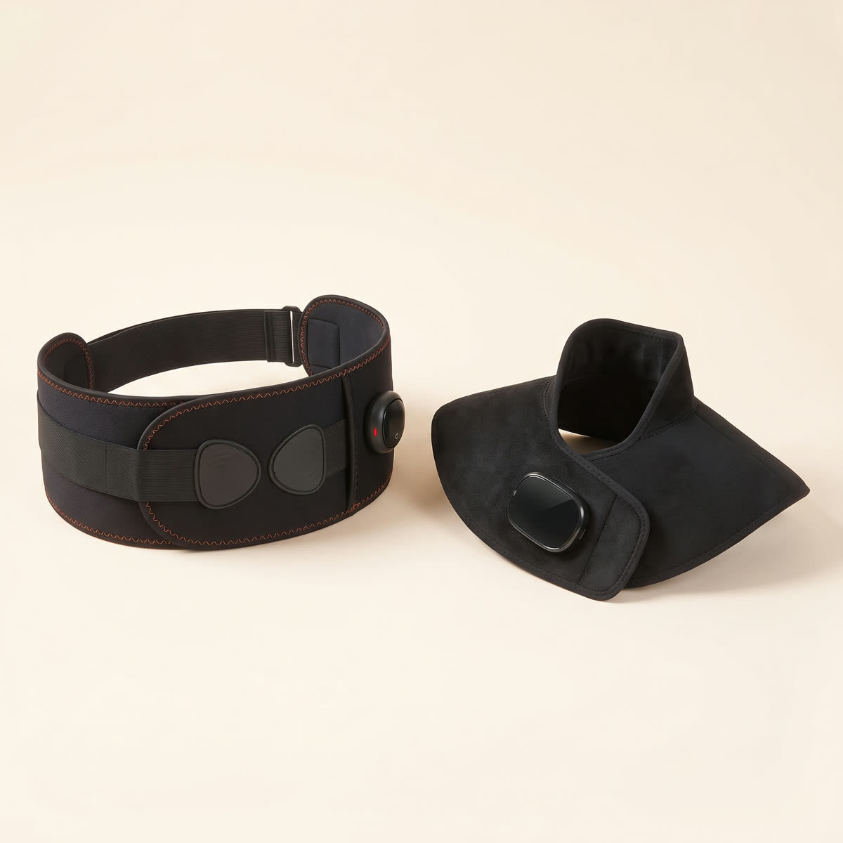 The Unknot Heat Belt and the Neck & Shoulder Wrap together