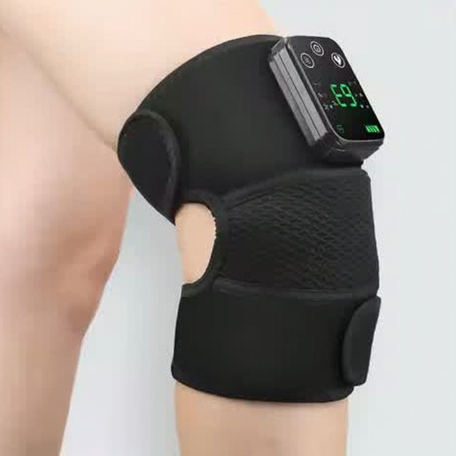 The Unknot Knee Wrap strapped around a knee