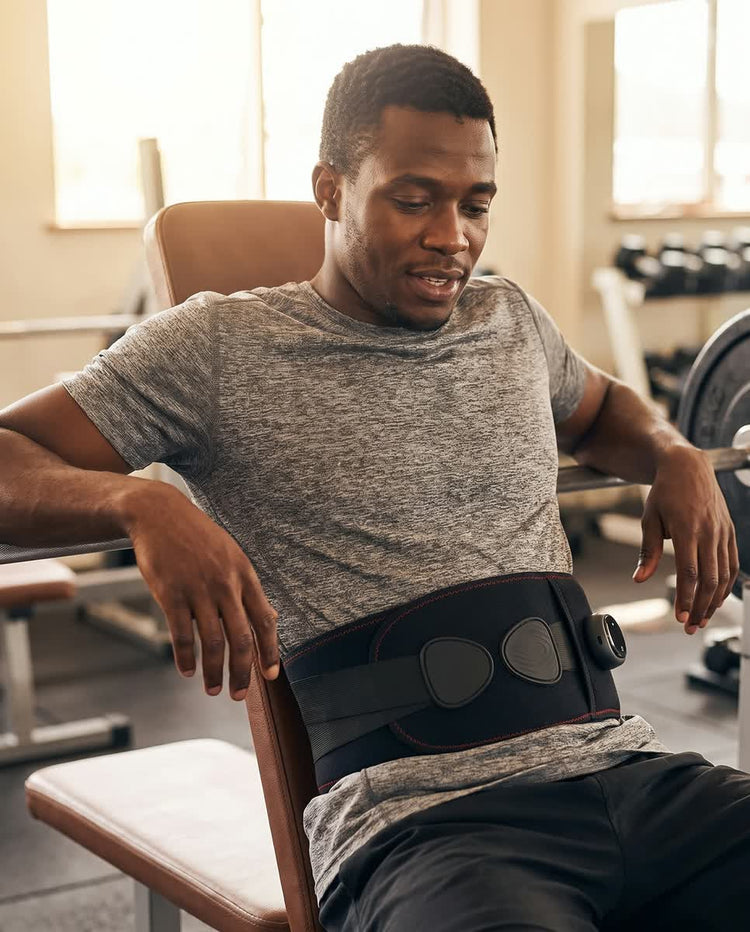 The belt on a gym bag after training